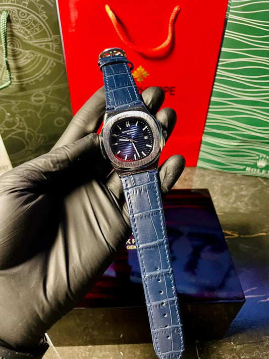 Patek Phillipe Leather Blue Strap