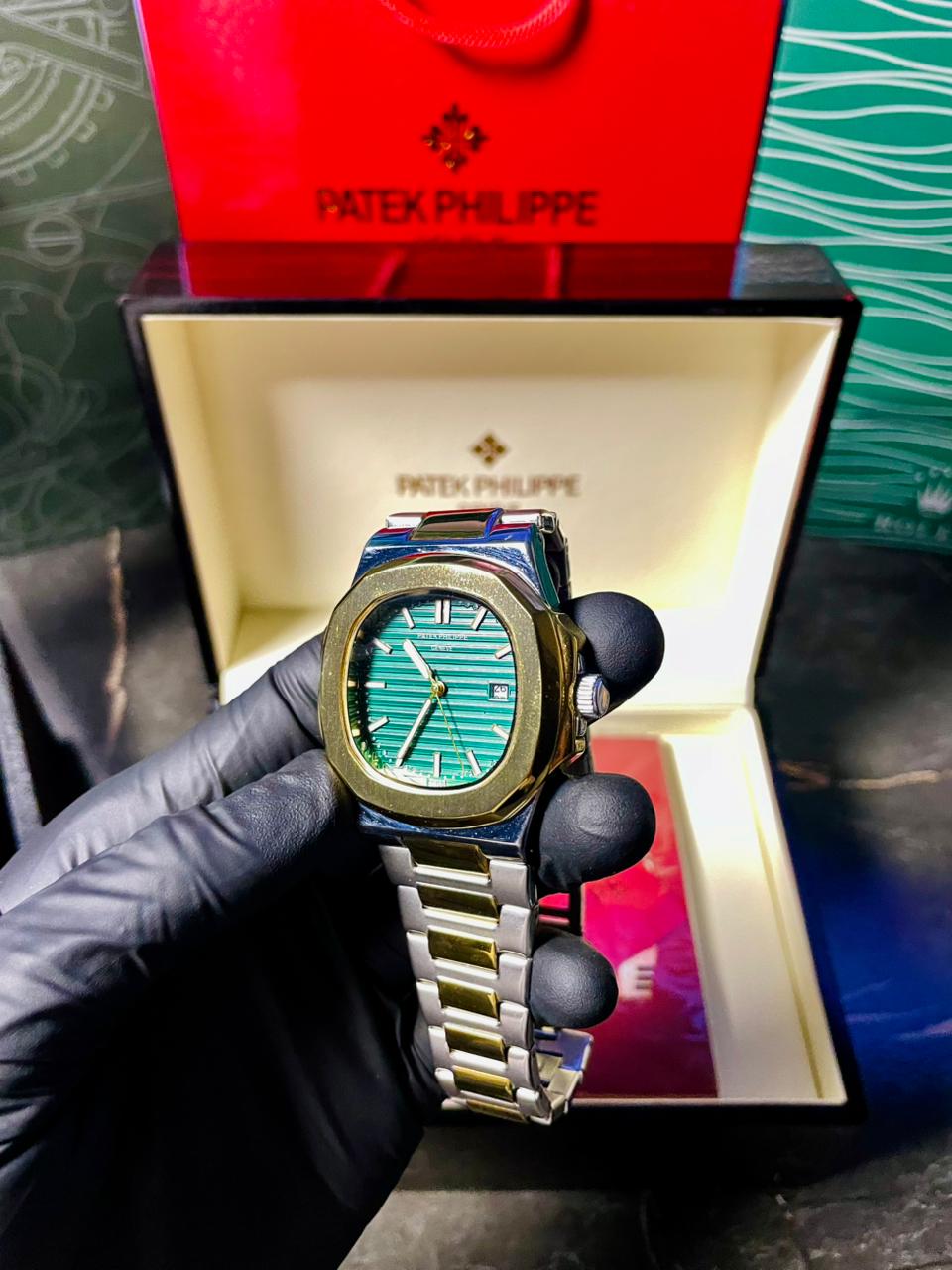 Patek Phillipe Two Tone with Green Dial