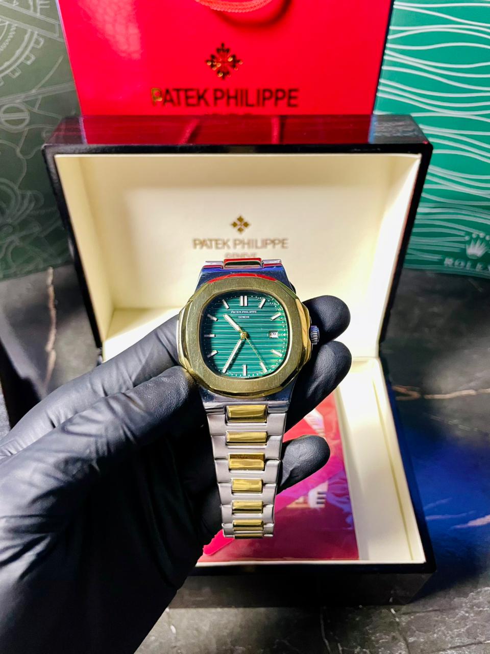 Patek Phillipe Two Tone with Green Dial