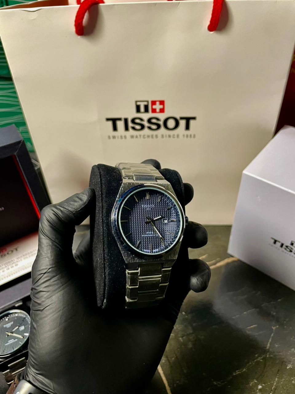 Tissot 1853 PRX Silver with Blue Dial