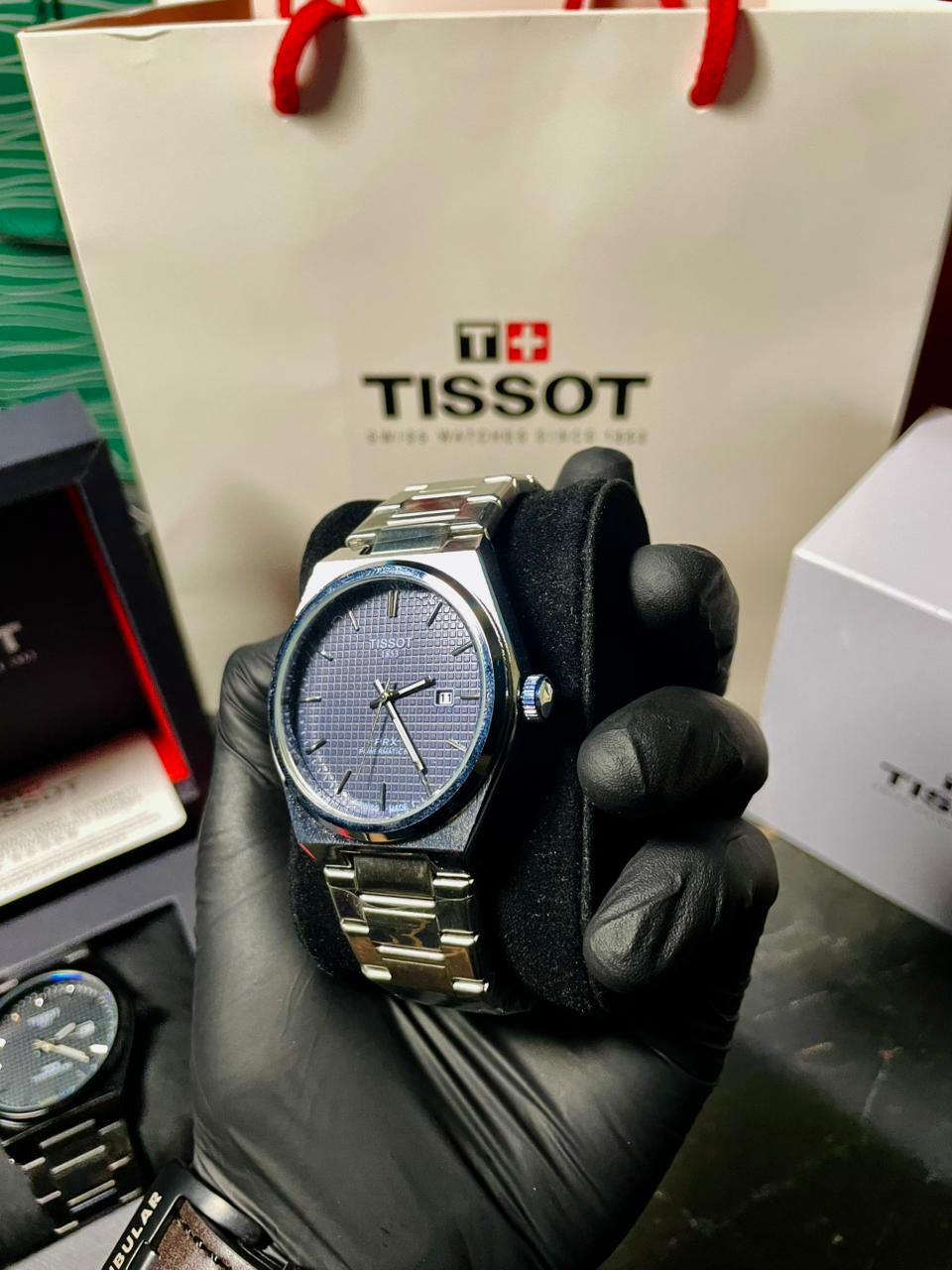 Tissot 1853 PRX Silver with Blue Dial